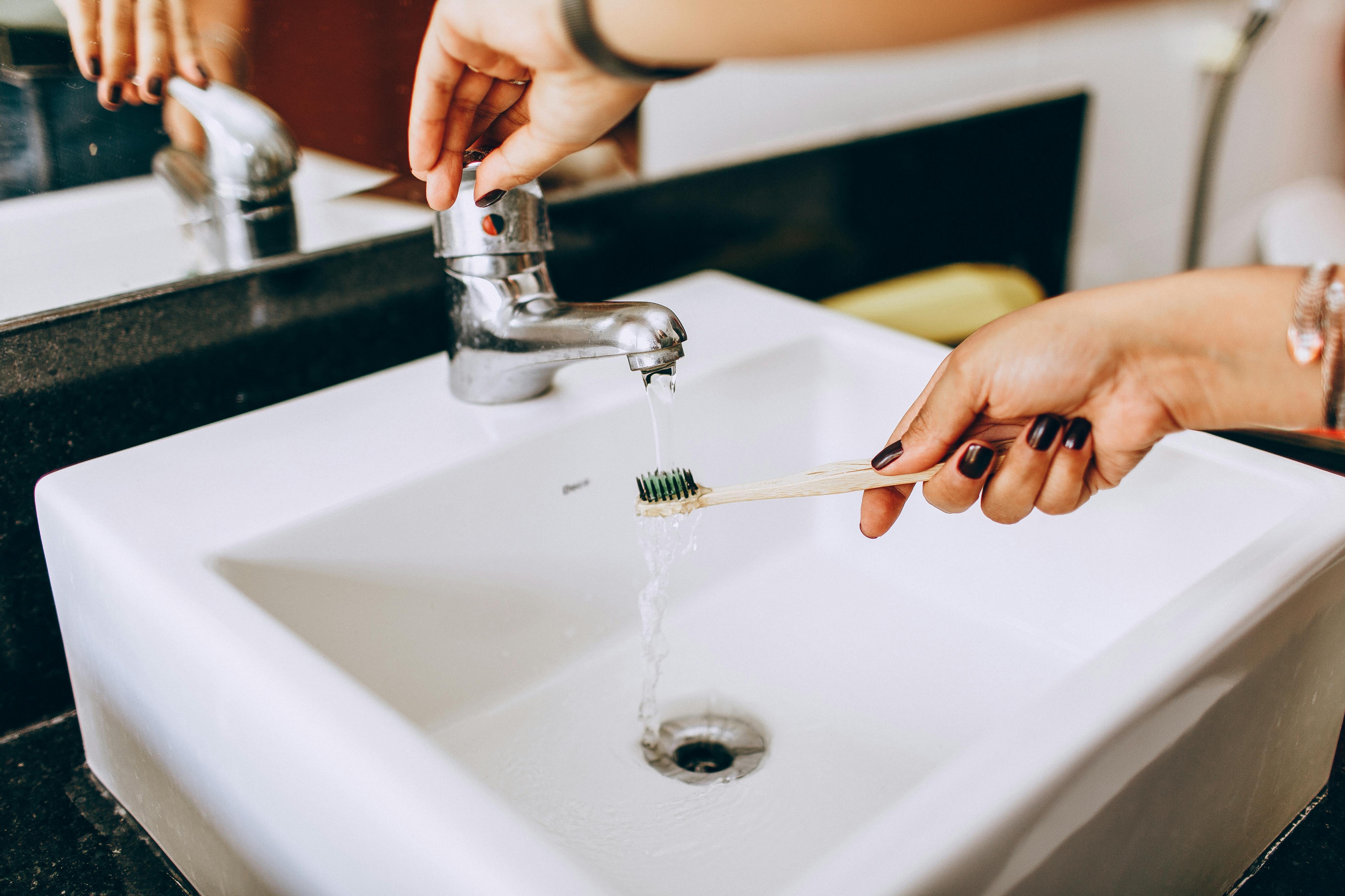 Abgenutzte Dichtung im Wasserhahn